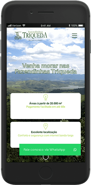 Site mobile da Fazendinhas Triqueda