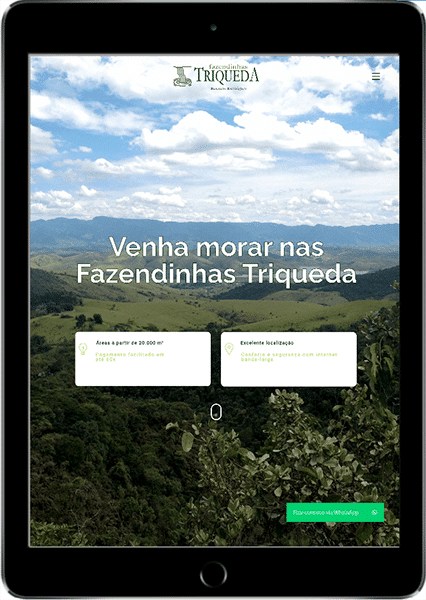 Site mobile da Fazendinhas Triqueda